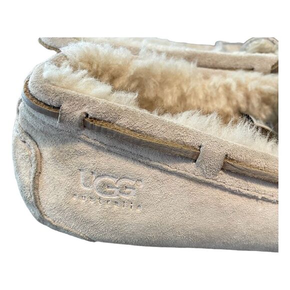 UGG Dakota Amberlight Moccasin Loafer Pink Shell Suede Leather Slipper Flats 9 - Picture 5 of 9